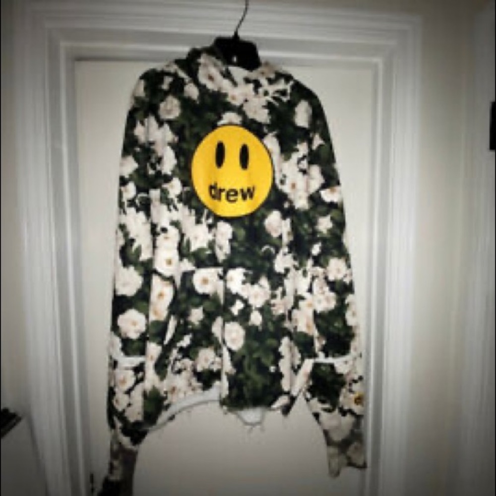 Drew House-Deconstructed Hoodie - Iceberg Roses.
